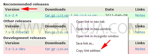 Copy the link by right click (Windows) or download.