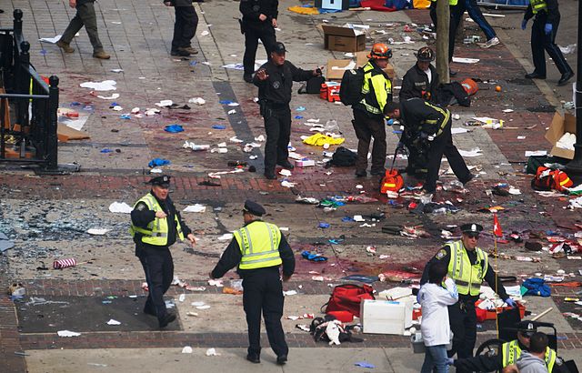 Aftermath Boston Marathon explosions