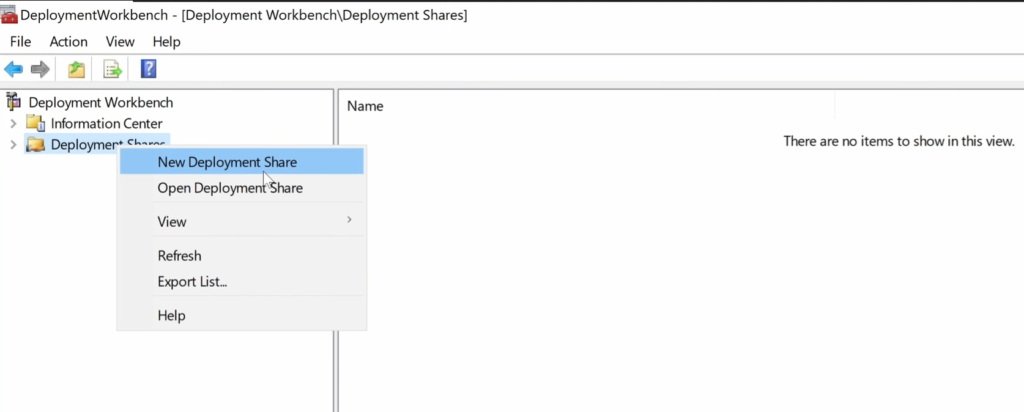 Creating a New Deployment Share